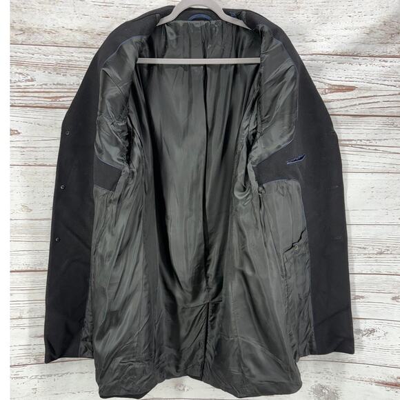 Ralph Ralph Lauren Men's Black 100%Wool Overcoat Size 46R - Picture 2 of 15